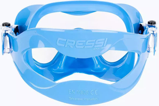 CressiSub CressiSub Tauchmasken Silikon mit Schnorchel F1 Blau