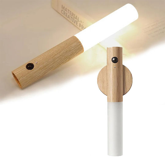 Rechargeable LED Night Light with Photocell Switch Intelligent Induction Light 1pc Light Wood OEM