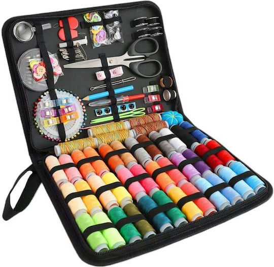 Set de Cusut Dexxer Ace de Cusut Bobine Colorate Foarfecă Geantă de Transport Accesorii 226 Piese
