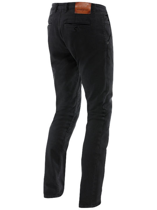 Dainese Chinos Tapered Ανδρικό Παντελόνι Μηχανής Βαμβακερό 4 Εποχών Μαύρο