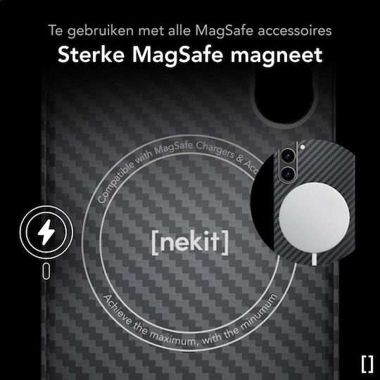Nekit Umschlag Rückseite Aramid Fiber 1mm Schwarz (Galaxy S25)