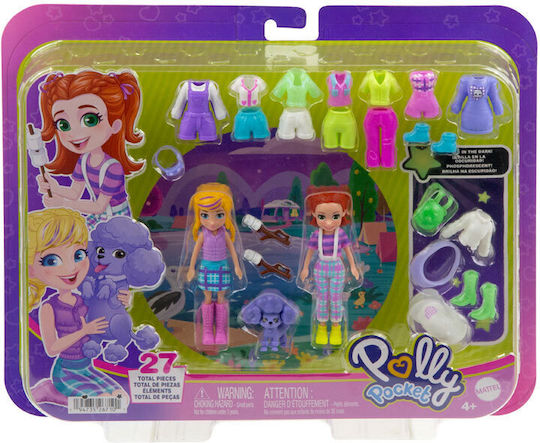 Mattel Playset Polly Pocket Camping Playset Fun Fashion Pack For 3+ Years