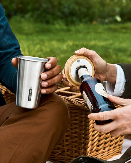 Black & Blum 500ml Stainless Steel Cups Grey Picnic Set of 4 Pieces