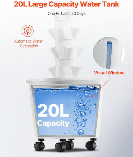 Vevor Hydroponic Growing System Wheel 50 Pods Hydroponic Tower Garden