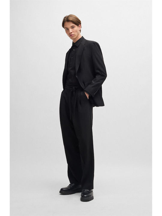 Ermo Long-sleeved Cotton Shirt Black