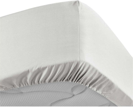 Douceur d'Intérieur Cearșaf Single cu Elastic 90x190cm. Alb