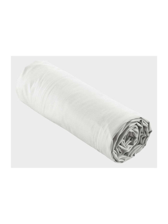 Douceur d'Intérieur Σεντόνι Μονό με Λάστιχο 90x190εκ. White