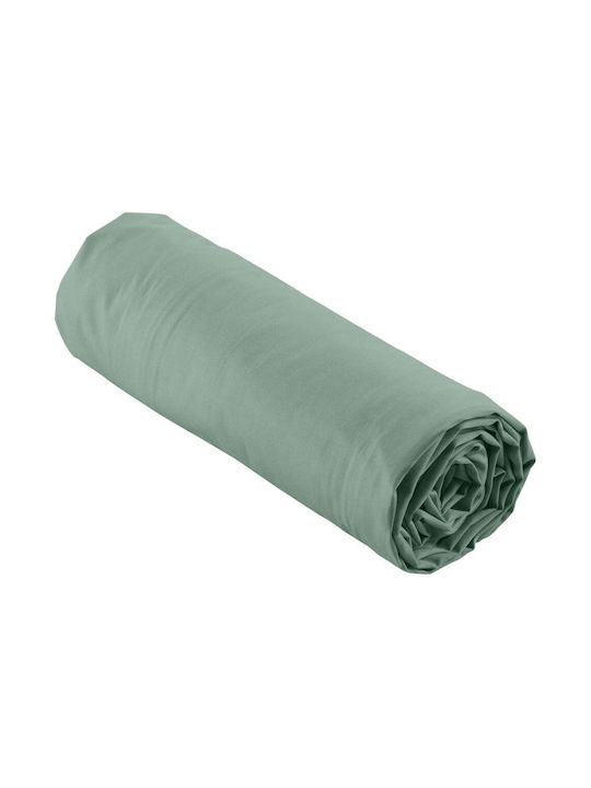 Douceur d'Intérieur Sheet Super-Double with Elastic 160x200cm. Lime Green