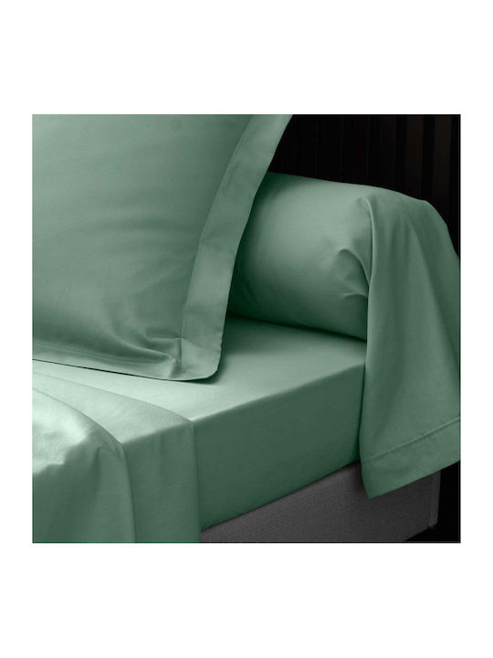 Douceur d'Intérieur Sheet Super-Double with Elastic 160x200cm. Lime Green