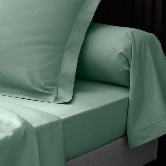 Douceur d'Intérieur Σεντόνι Υπέρδιπλο με Λάστιχο 160x200εκ. Lime Green