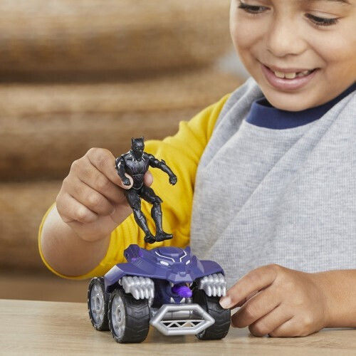 Action-Figur Avengers 4in Figure Vehicle Marvel Avengers Schwarzer Panther 10.16cm.