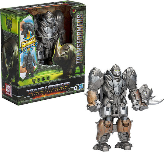 Action Figure Rise of The Beasts - Smash Changers Rhinox Transformers for 6+ years old Years