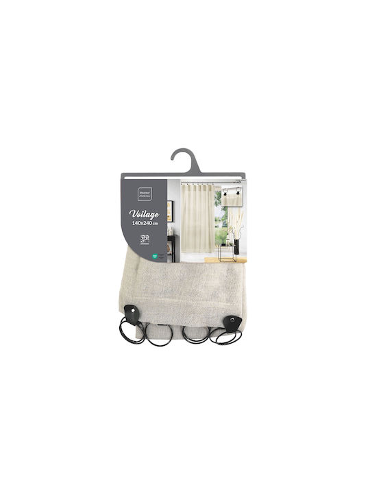 Douceur d'Intérieur Curtain with Grommet Beige 140x240cm