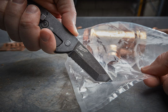 Milwaukee Hardline Serrated Σουγιάς Μαύρος
