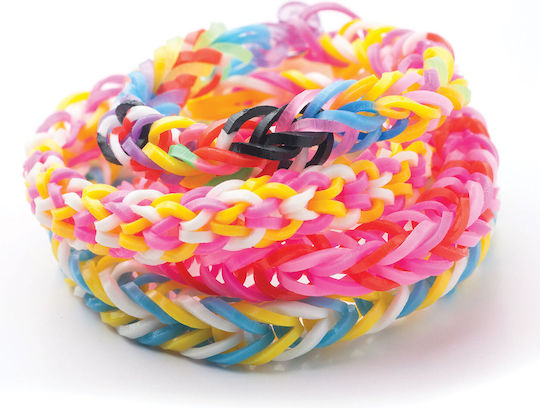 AS Hair Ties Plexi Flexi Plexi Flexi Bag 800 Elastics & 8 Accessories - Light Blue For Children 5+ Years