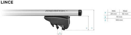Menabo Lince Silver Xl Roof Bars Peugeot 3008 2021+