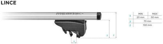 Menabo Lince Silber XL Querstangen Dachträger Hyundai Ix35 Geschweißte Stange 2010-2013