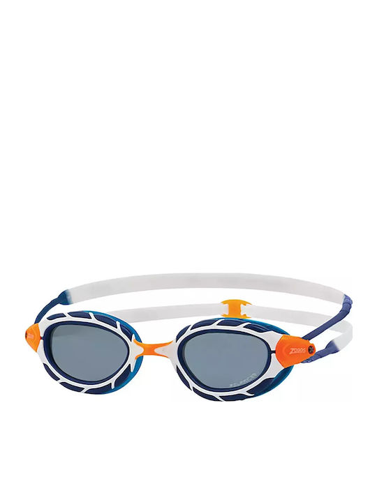 Zoggs Predator Polarized Swimming Goggles Blue White Polarized Smoke Size Regular