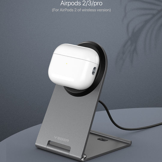 Veger Ασύρματος Φορτιστής Qi2 15W Μαύρος (Q7)