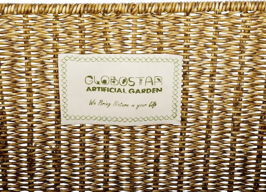 GloboStar Siena Κασπώ Rattan Μπεζ 32x28x30εκ.