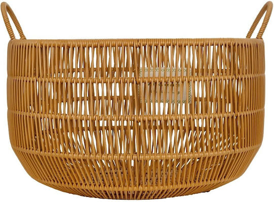 GloboStar Artificial Garden Cocoa Ghiveci Rattan Bej 30x30x40εκ.