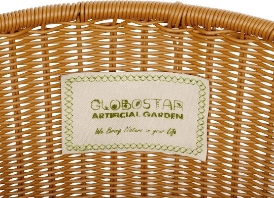 GloboStar Torino Саксия Ратан Бежов 37x37x52εκ.