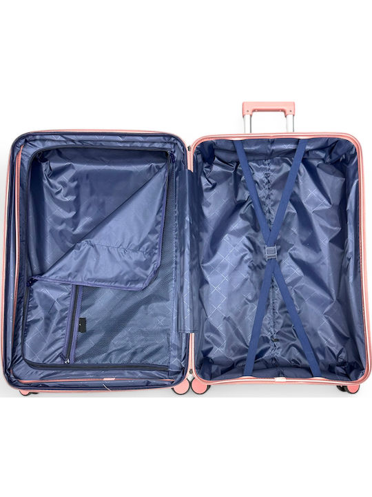 Olia Home Travel Suitcases Hard Rose Gold with 4 Wheels Set of 4