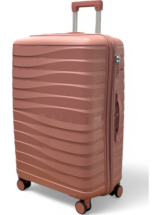 Olia Home Travel Suitcases Hard Rose Gold with 4 Wheels Set of 4
