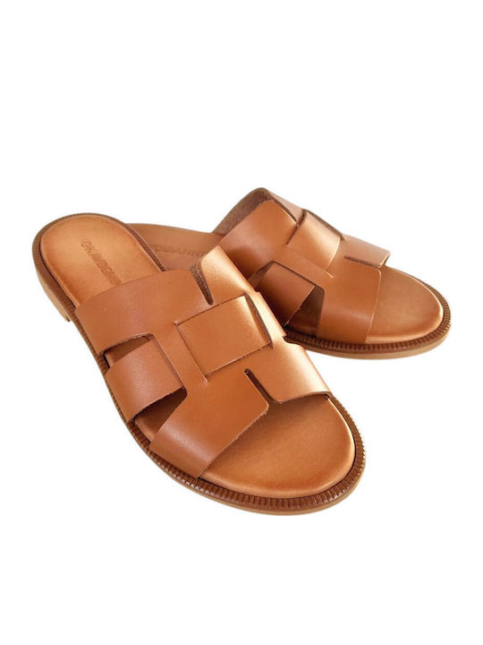 Sandale Casual Damă Din Piele Tabac