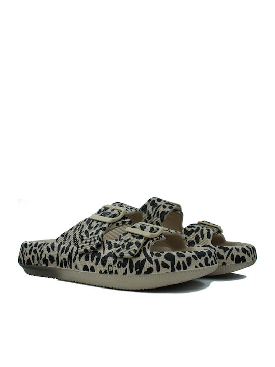 Damen Zehentrenner im Stil Pédila in Beige Farbe