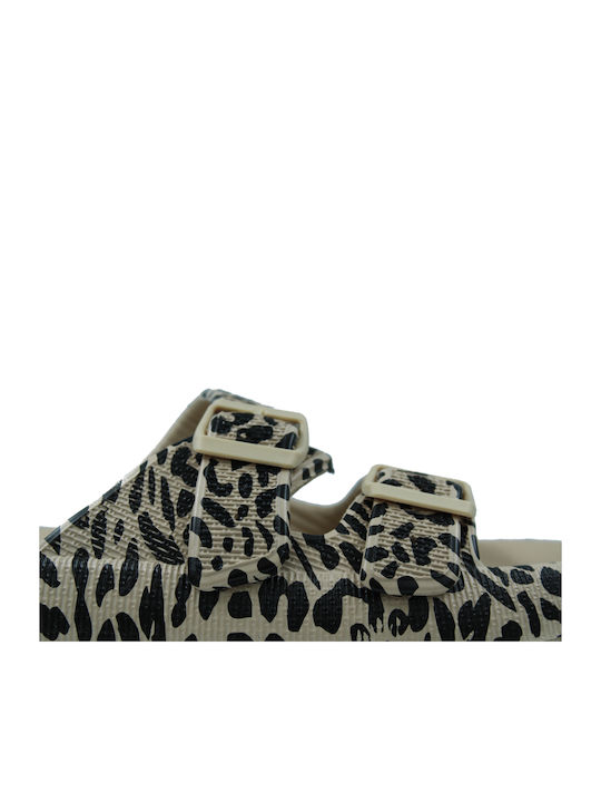 Damen Zehentrenner im Stil Pédila in Beige Farbe