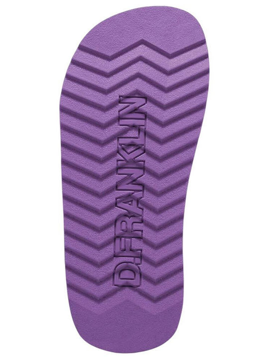 Women's Flat Sandals in Purple Color