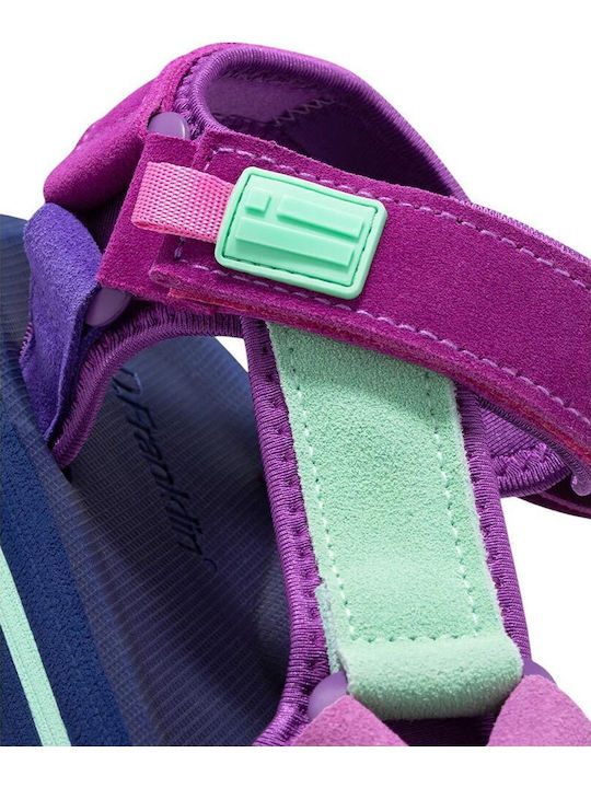 Women's Flat Sandals in Purple Color