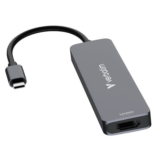 Verbatim USB-C Docking Station mit HDMI 4K PD Gray (32156)