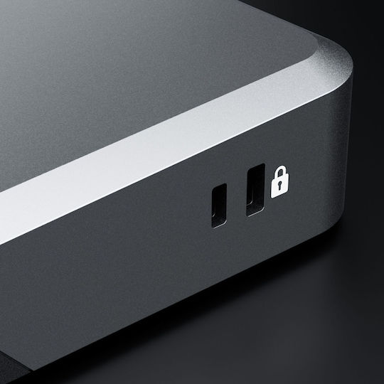 Alogic DX3 USB-C Docking Station με DisplayPort 4K PD Ethernet και σύνδεση 3 Οθονών Ασημί
