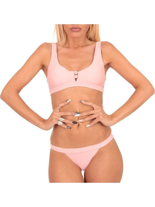 Set Bikini Τριγωνάκι Ροζ
