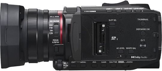 Panasonic Βιντεοκάμερα HC-X1200E @ 60fps Αισθητήρας CMOS Αποθήκευση σε Κάρτα Μνήμης με Οθόνη 3.5" και HDMI