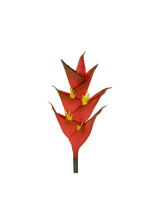 Globostar Artificial Garden Red Bird of Paradise Decorative Branch 21398 Y90cm
