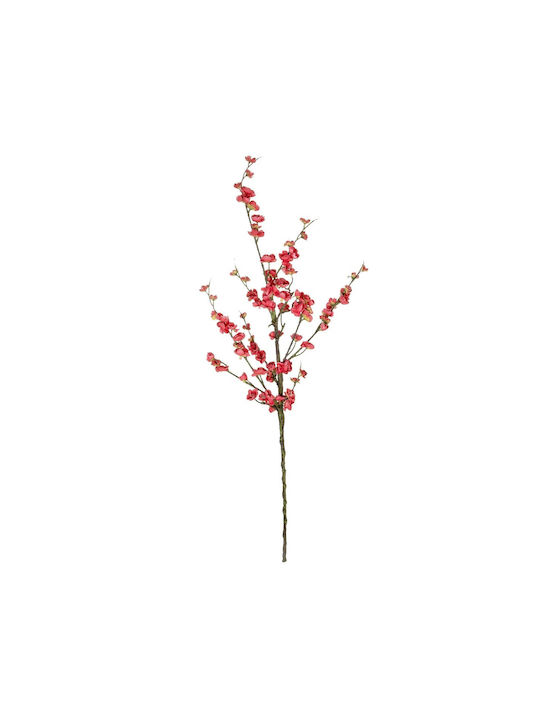 Globostar Artificial Garden Chinese Red Plum Blossom Branch 21459 Τεχνητό Διακοσμητικό Κλαδί Κόκκινης Κερασίας Y113cm