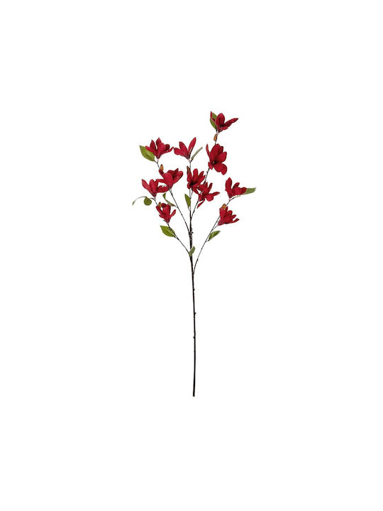 Globostar Artificial Garden Red Magnolia Branch 21422 Τεχνητό Διακοσμητικό Κλαδί Κόκκινη Μαγνόλια Y86cm
