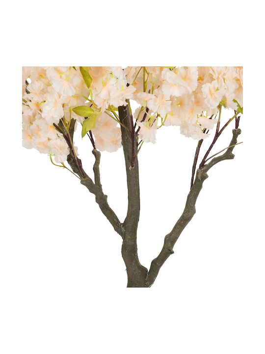 Globostar Artificial Garden Salmon Cherry Blossom Tree 20680 Decorative Artificial Tree Soft Pink Cherry Blossom H200cm