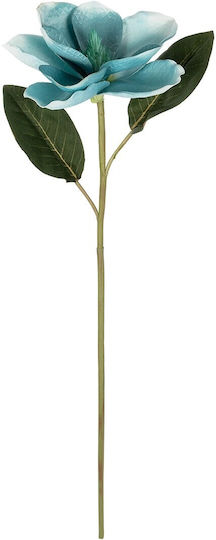 Globostar Artificial Garden Blue Magnolia Branch 21425 Decorative Artificial Blue Magnolia Branch H80cm