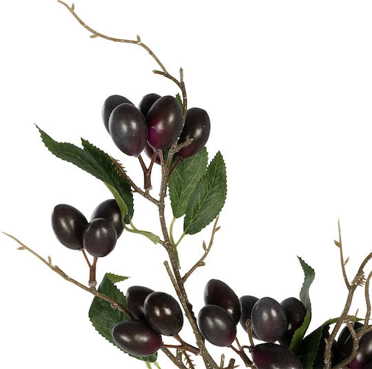 Globostar Artificial Garden Olive Fruit Branch 21447 Τεχνητό Διακοσμητικό Κλαδί Ελίας Y70cm