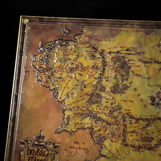 Lord Rings Metal Map Limited Edition
