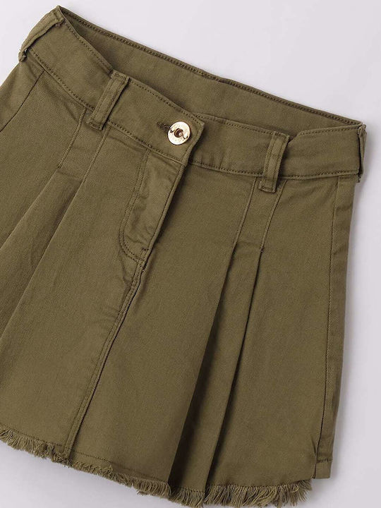 Kids' Pleated Skirt Khaki