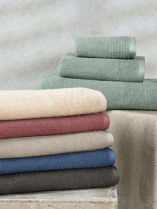 Melinen Set of Bath Towels 3 pcs Haus Light Gray Weight 500gr/m²