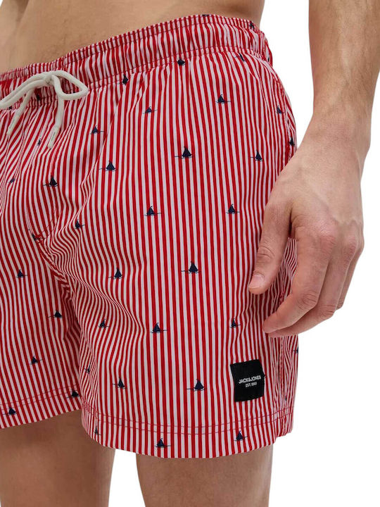 Мъжки Бански Плувни Шорти True Red Multi На Райета