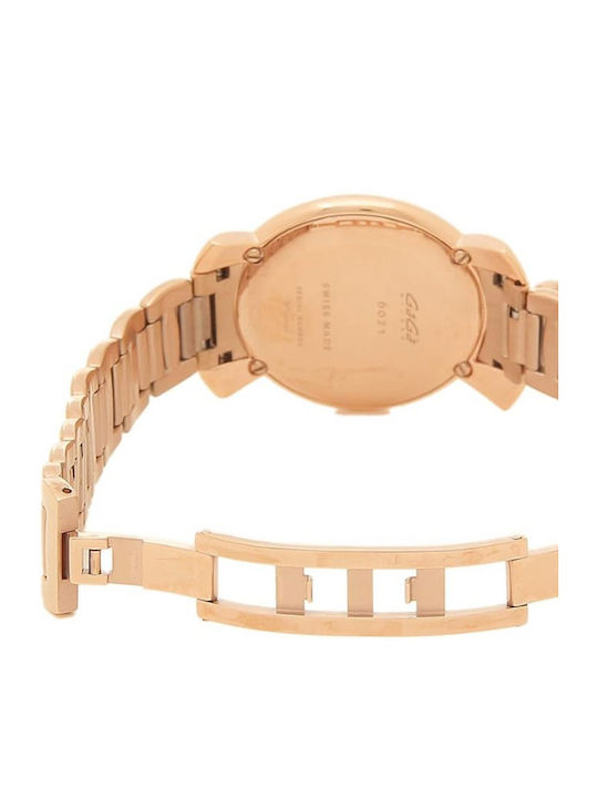 Gaga Milano Women's Watch with Pink Gold Metal Bracelet