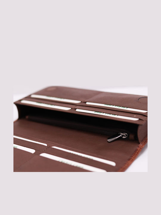 Small Leather Women's Wallet Classic Tabac Brown