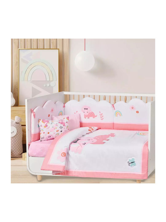 Das Home 4936 Βρεφικό Κουβερλί Microfiber Pink, White 110x150cm